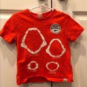 Orange & White Gap Shark Tee